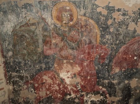 20. Απεικόνιση του Αγίου Δημητρίου στον βορινό τοίχο του πρόναου
